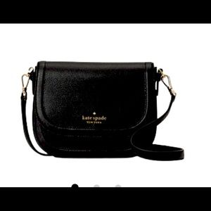 NWT Kate Spade Black Saddle Bag